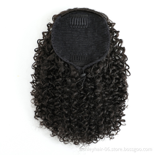 Water Jerry Afro Deep Curl Premium Synthetic Wig Clip On Hair Extension Pony Tail